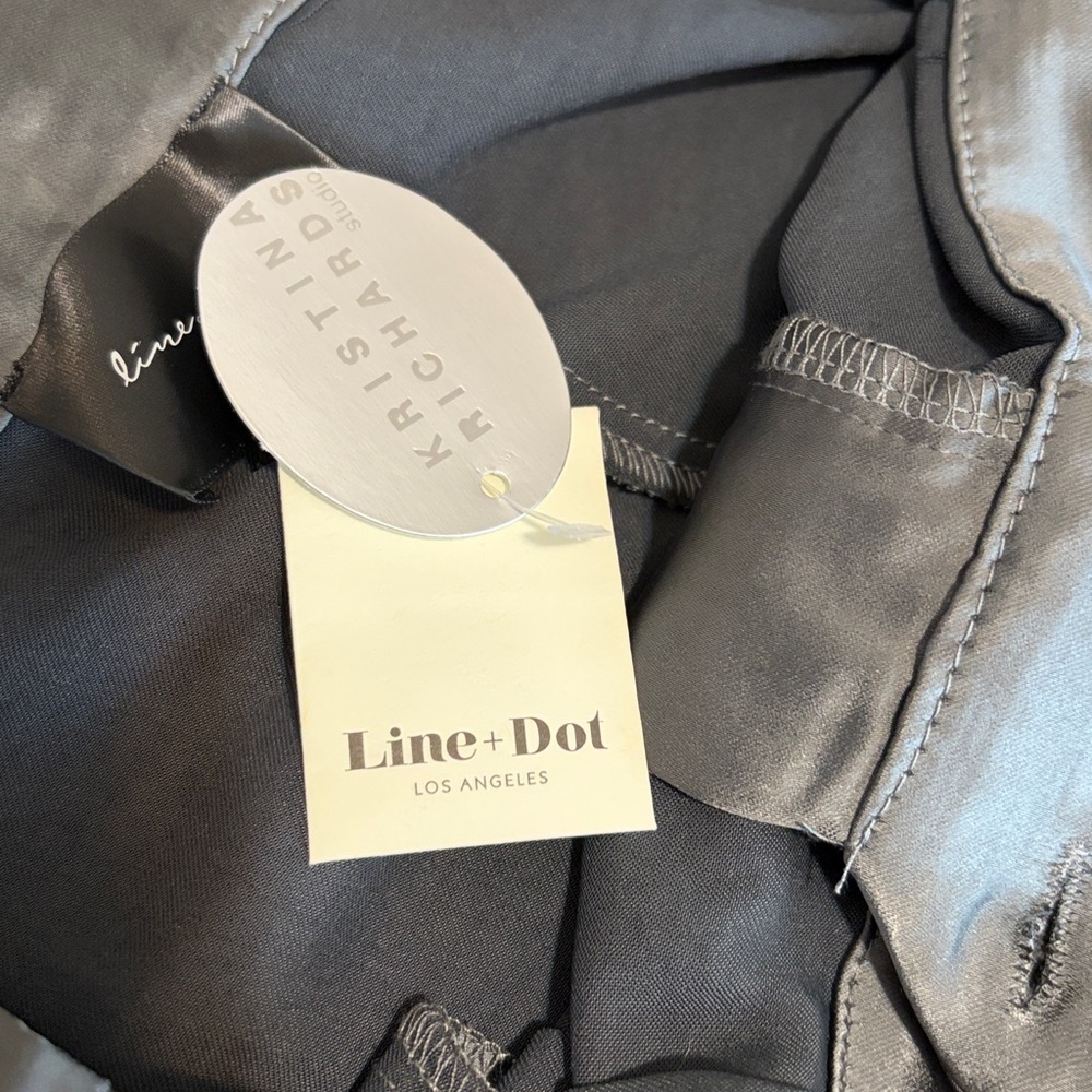 Line+Dot Gray Satin Pants - Picture 5 of 5
